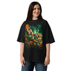 Oversize Dragon Ball Goku Vs Broly Green Aura - Modelo femenina