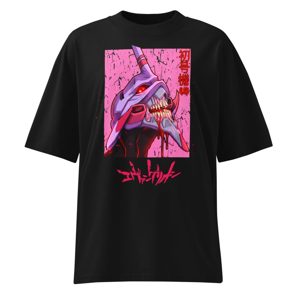 Oversize Evangelion Eva 01 Berserk Pink - Frente fantasma