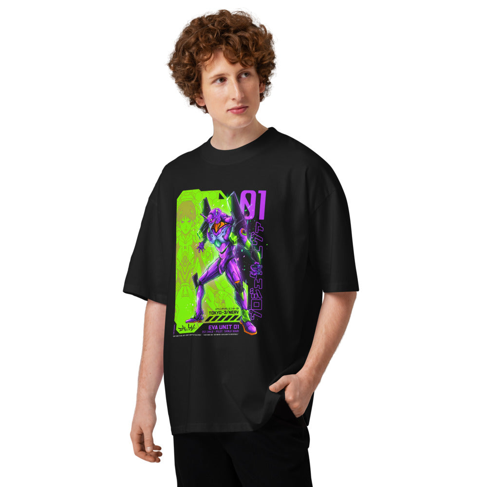 Oversize Evangelion Eva 01 Shinji Ikari Nerv - Modelo masculino