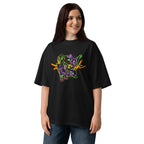 Oversize Evangelion Unit 01 Crouching Orange Splatter - Modelo femenina