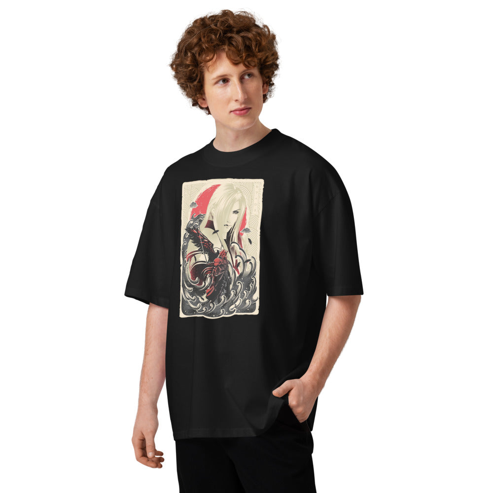 Oversize Great Wave Sephiroth Final Fantasy - Modelo masculino