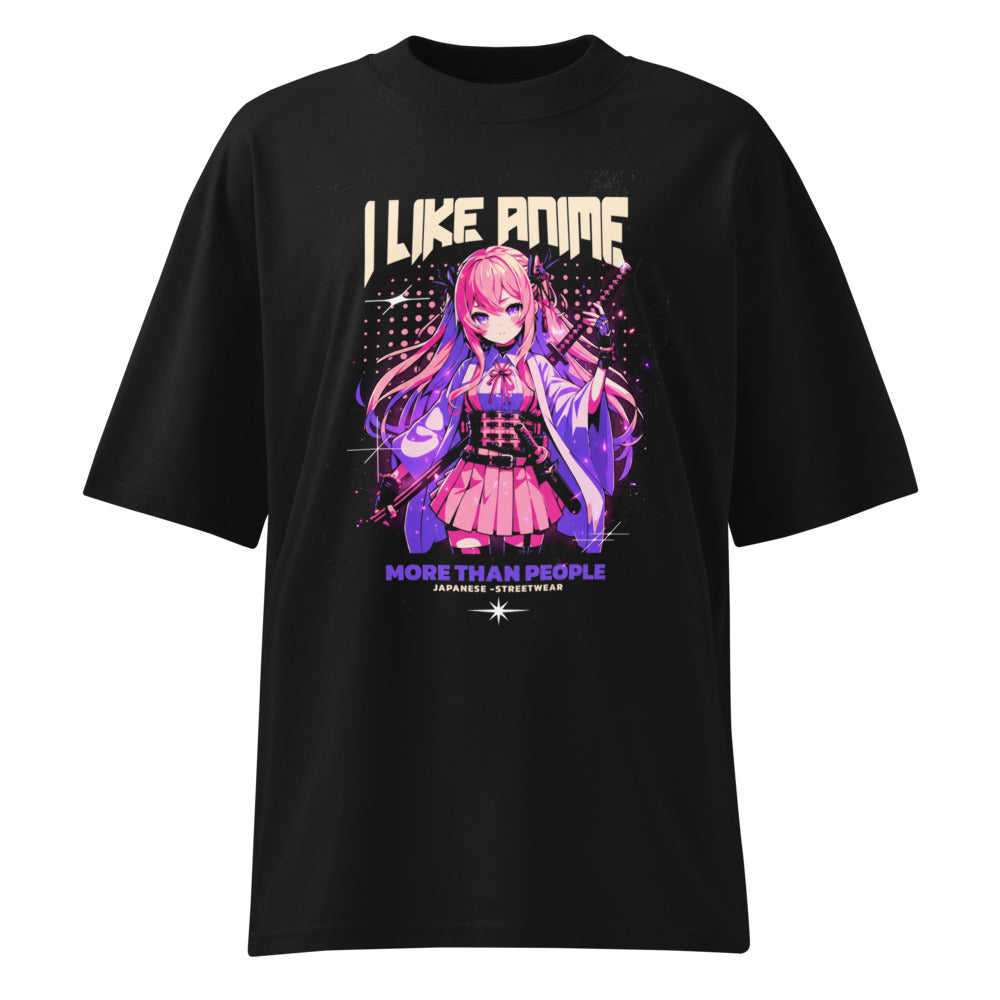 Oversize I Like Anime More Than People - Frente fantasma