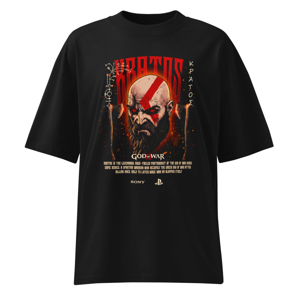 Oversize Kratos God Of War Glowing Red Eyes - Frente fantasma