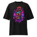 Oversize Majora's Mask Skull Kid Neon Purple Flames - Frente fantasma