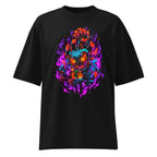 Oversize Majora's Mask Skull Kid Neon Purple Flames - Frente fantasma