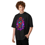 Oversize Majora's Mask Skull Kid Neon Purple Flames - Modelo masculino