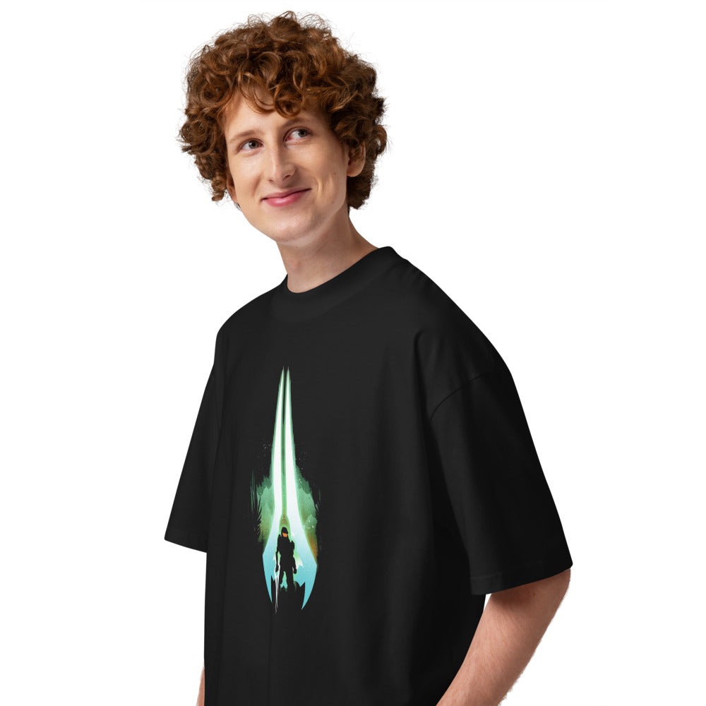 Oversize Master Chief Halo - Modelo masculino lateral