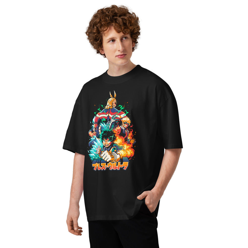 Oversize My Hero Academia Plus Ultra Deku Todoroki Bakugo - Modelo masculino