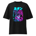 Oversize Neon Gas Mask Girl Cyberpunk Armor - Frente fantasma