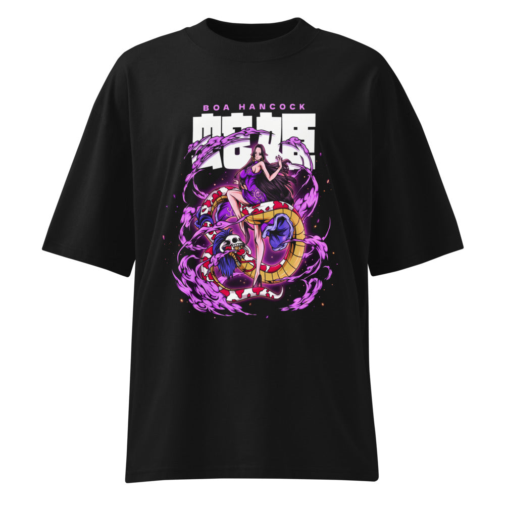 Oversize One Piece Boa Hancock Purple Snake Smoke - Frente fantasma