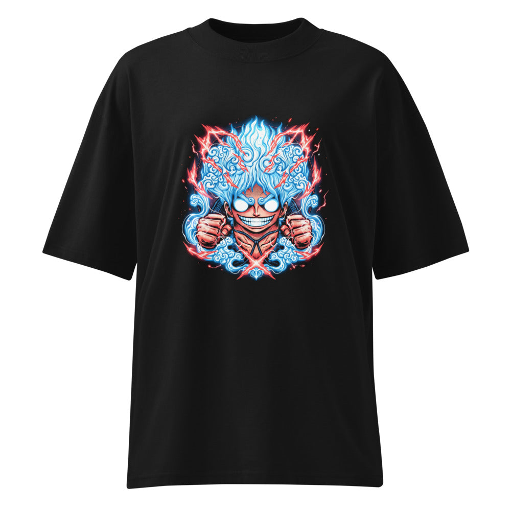 Oversize One Piece Luffy Gear 5 Red Lightning - Frente fantasma
