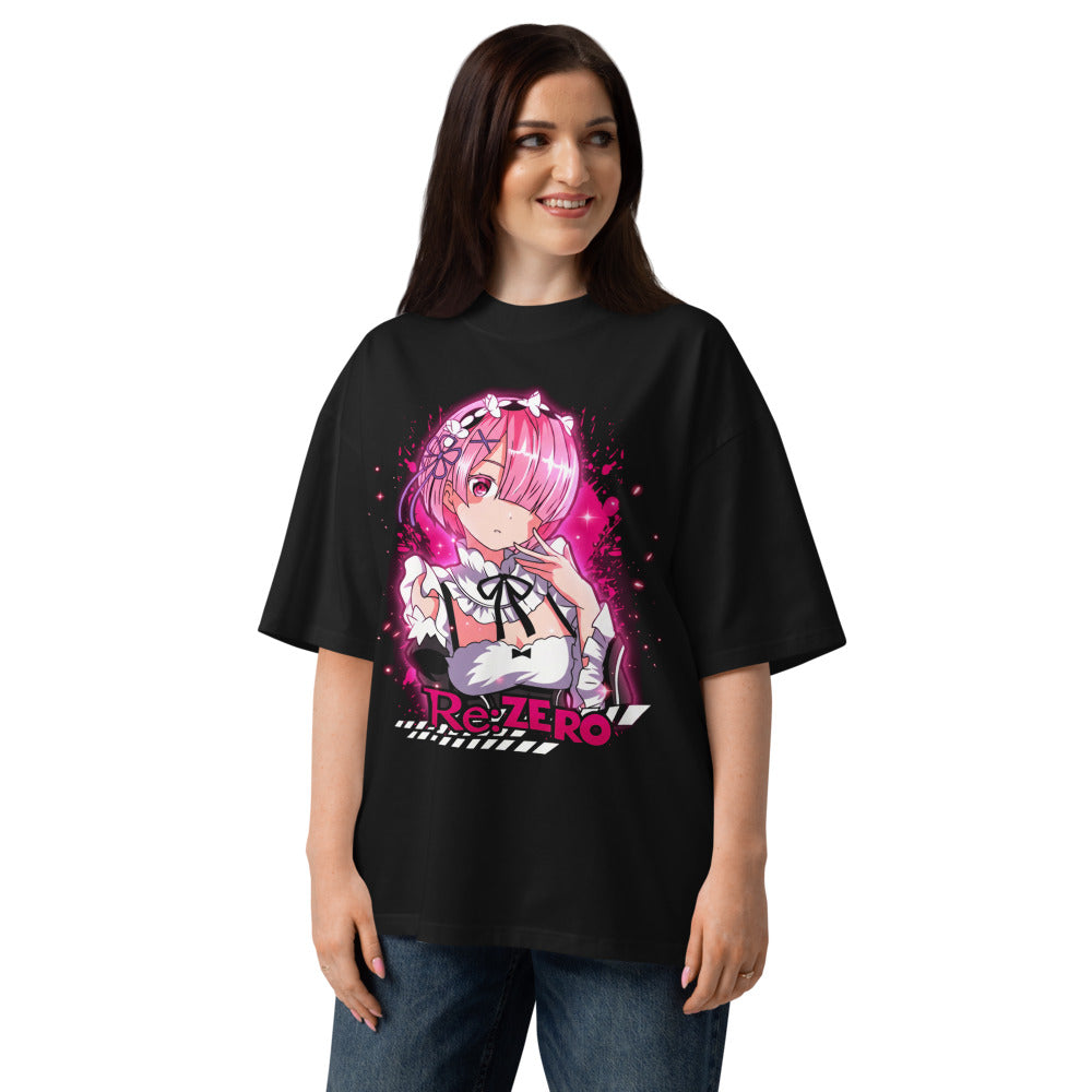 Oversize Re Zero Ram Pink Maid Splash - Modelo femenina