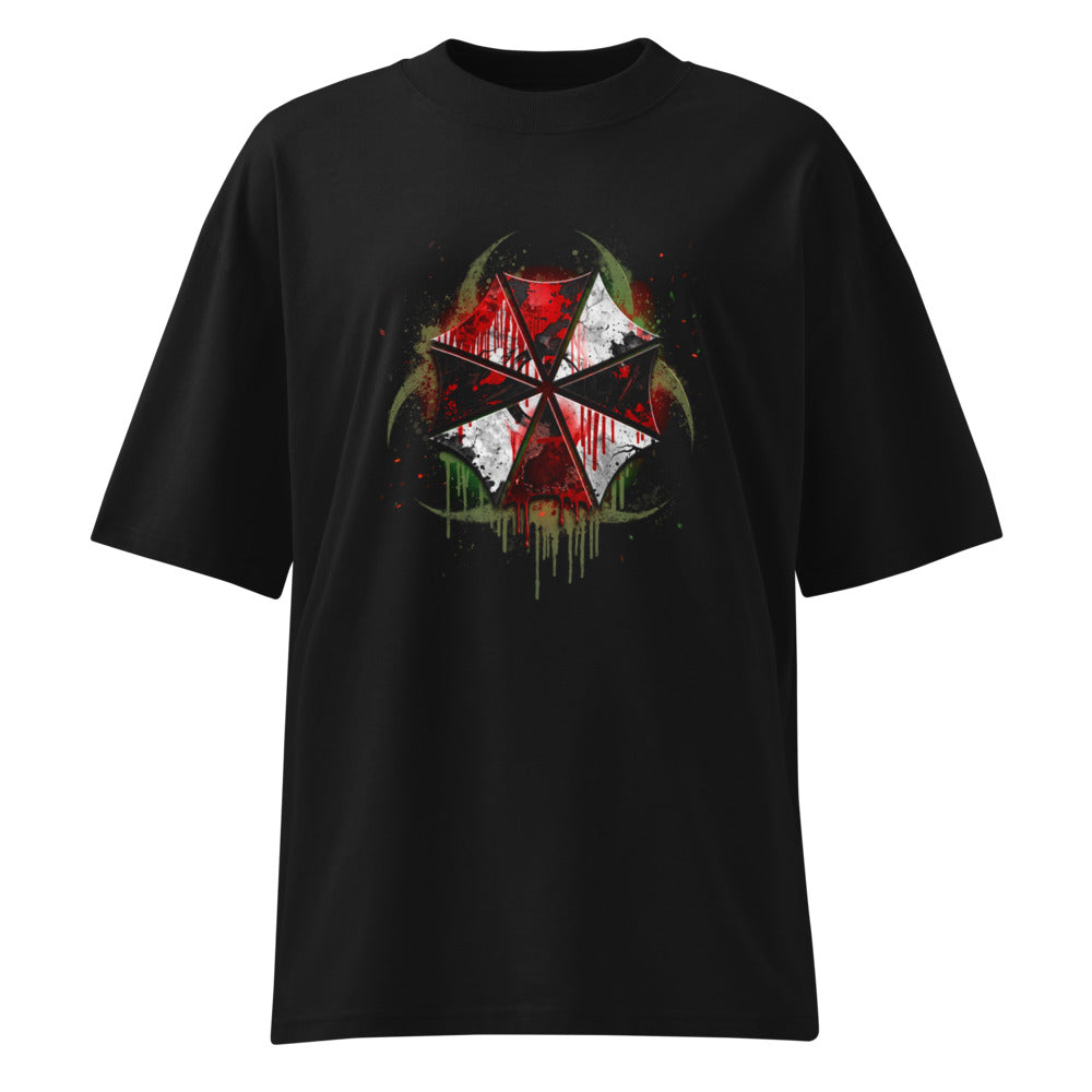 Oversize Resident Evil Umbrella Biohazard Grunge Logo - Frente fantasma