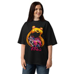 Oversize Sailor Moon Galaxy Face Peace Sign - Modelo femenina