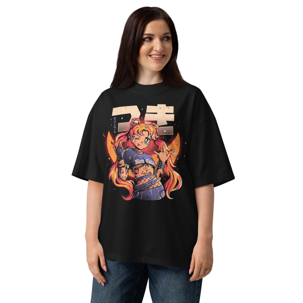 Oversize Sailor Moon Punk Rocker Moon Child - Modelo femenina