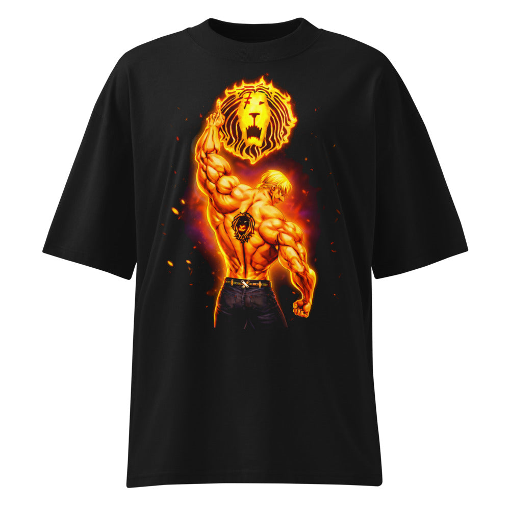 Oversize Seven Deadly Sins Escanor Flaming Lion Emblem - Frente fantasma