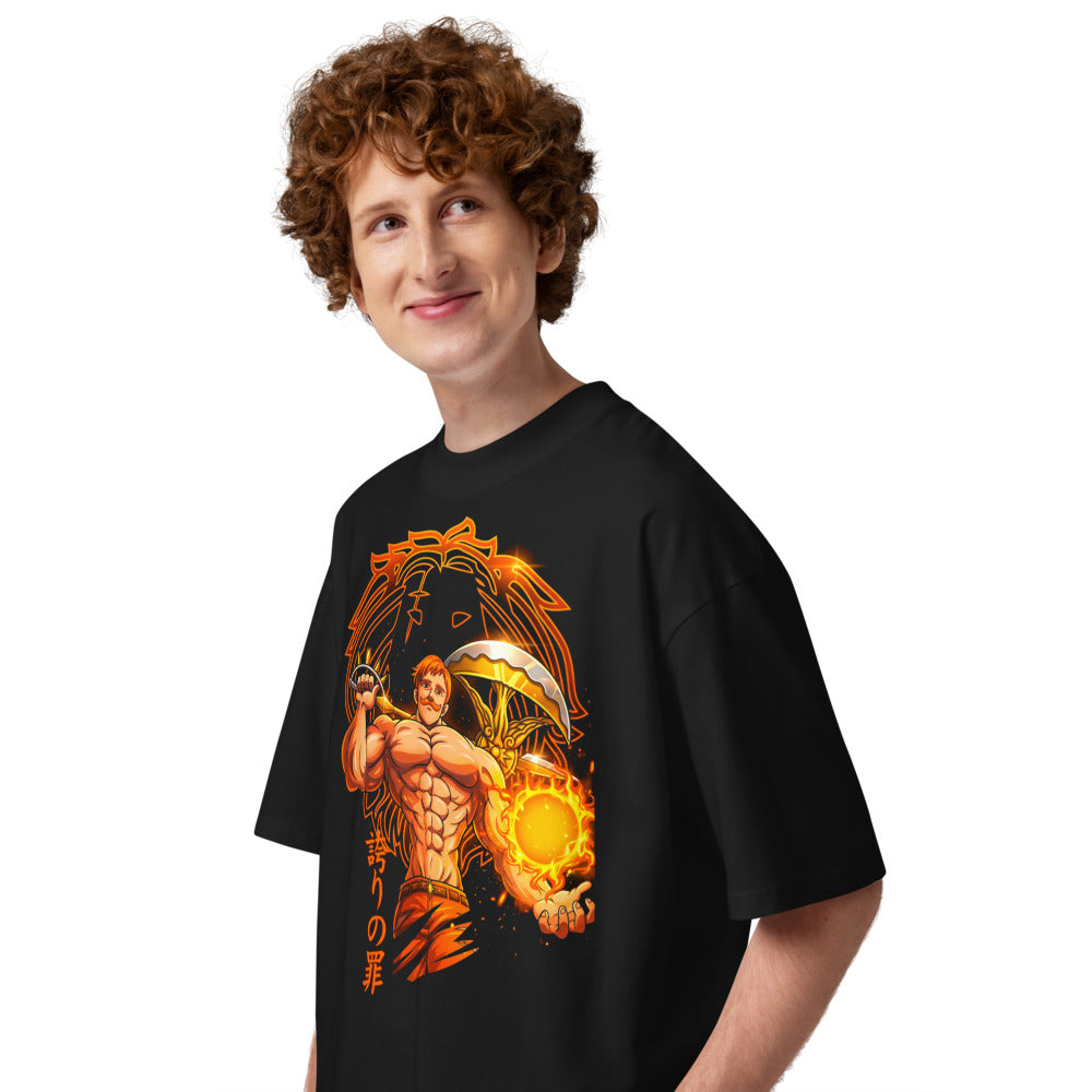 Oversize Seven Deadly Sins Escanor Sin Of Pride - Modelo masculino lateral