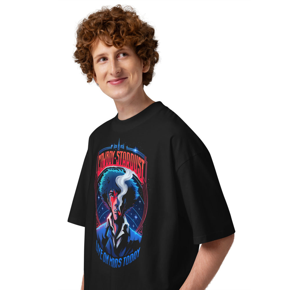 Oversize Spike Spiegel Cowboy Stardust Live On Mars Today - Modelo masculino lateral