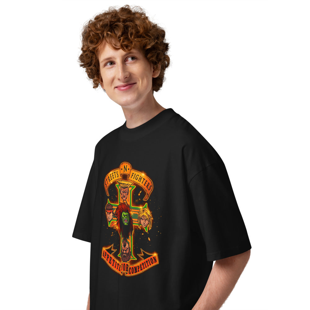 Oversize Street Fighter Appetite For Competition - Modelo masculino lateral