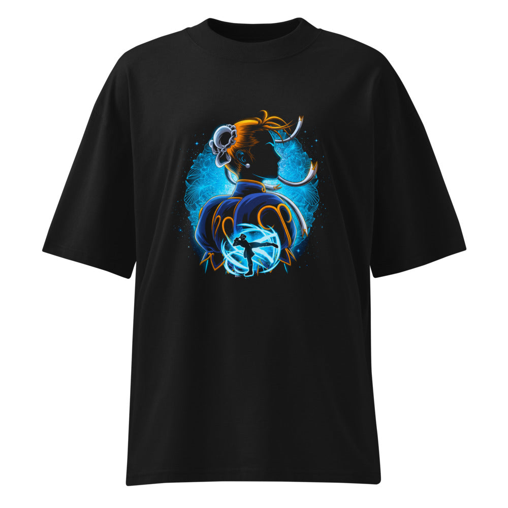 Oversize Street Fighter Chun-Li Blue Lotus Kick - Frente fantasma