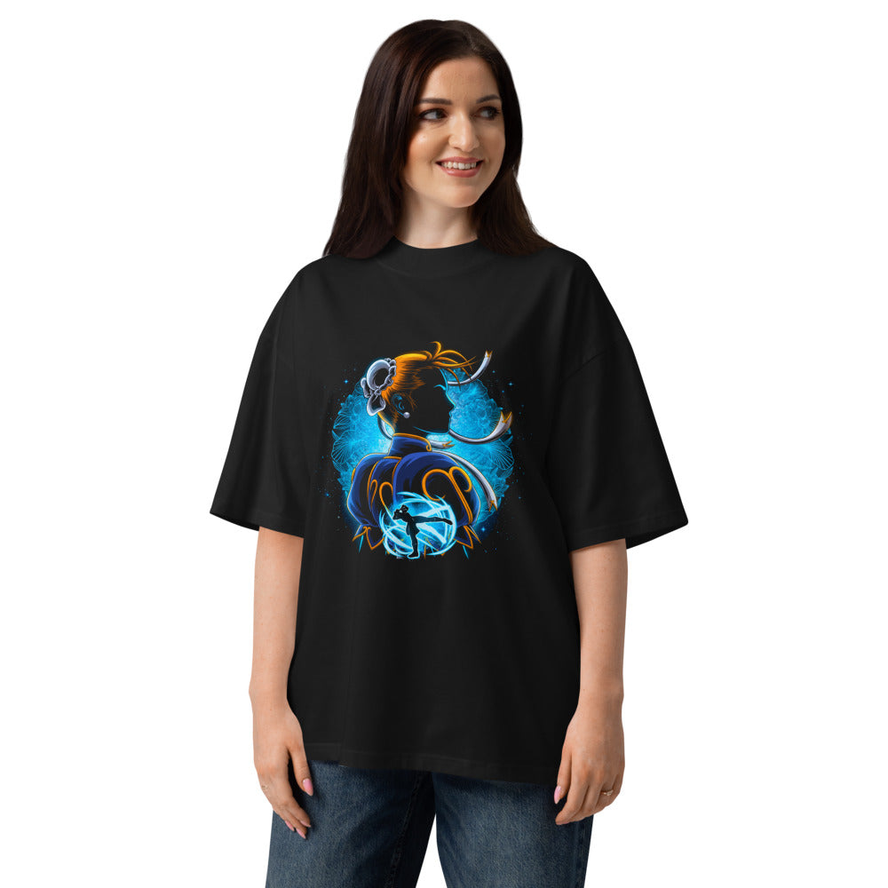Oversize Street Fighter Chun-Li Blue Lotus Kick - Modelo femenina