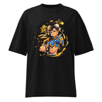 Oversize Street Fighter Chun Li Golden Spiked Bracelets - Frente fantasma
