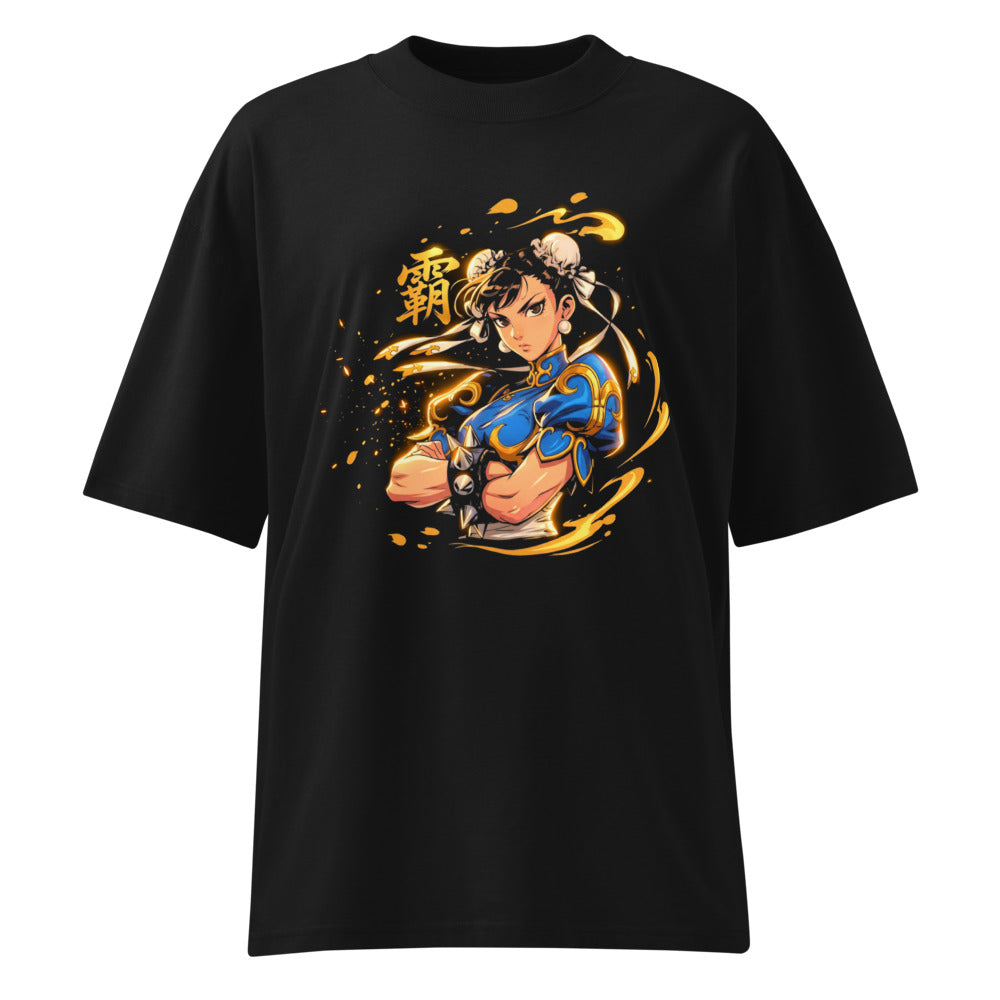 Oversize Street Fighter Chun Li Golden Spiked Bracelets - Frente fantasma