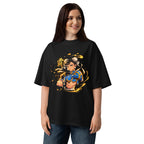 Oversize Street Fighter Chun Li Golden Spiked Bracelets - Modelo femenina