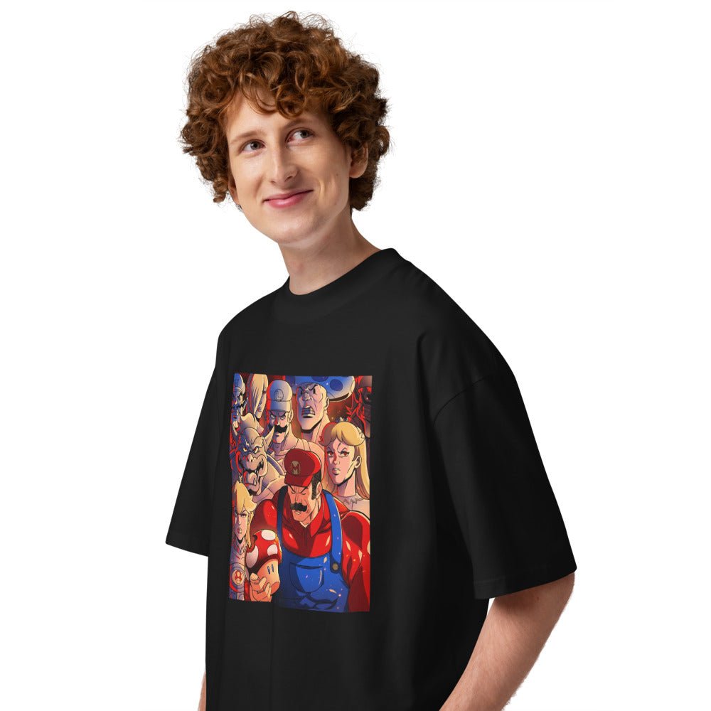 Oversize Super Mario Gritty Cast Red Mushroom - Modelo masculino lateral