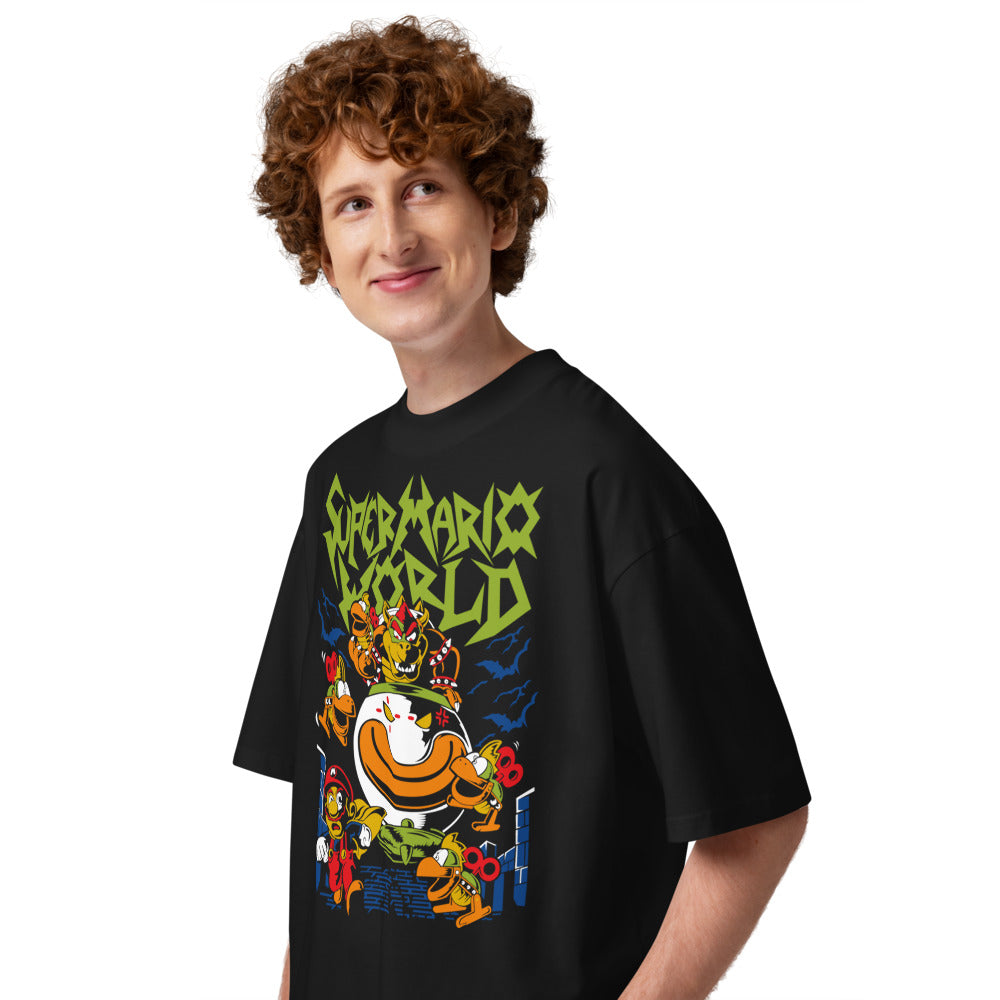 Oversize Super Mario World Mario Bros - Modelo masculino lateral