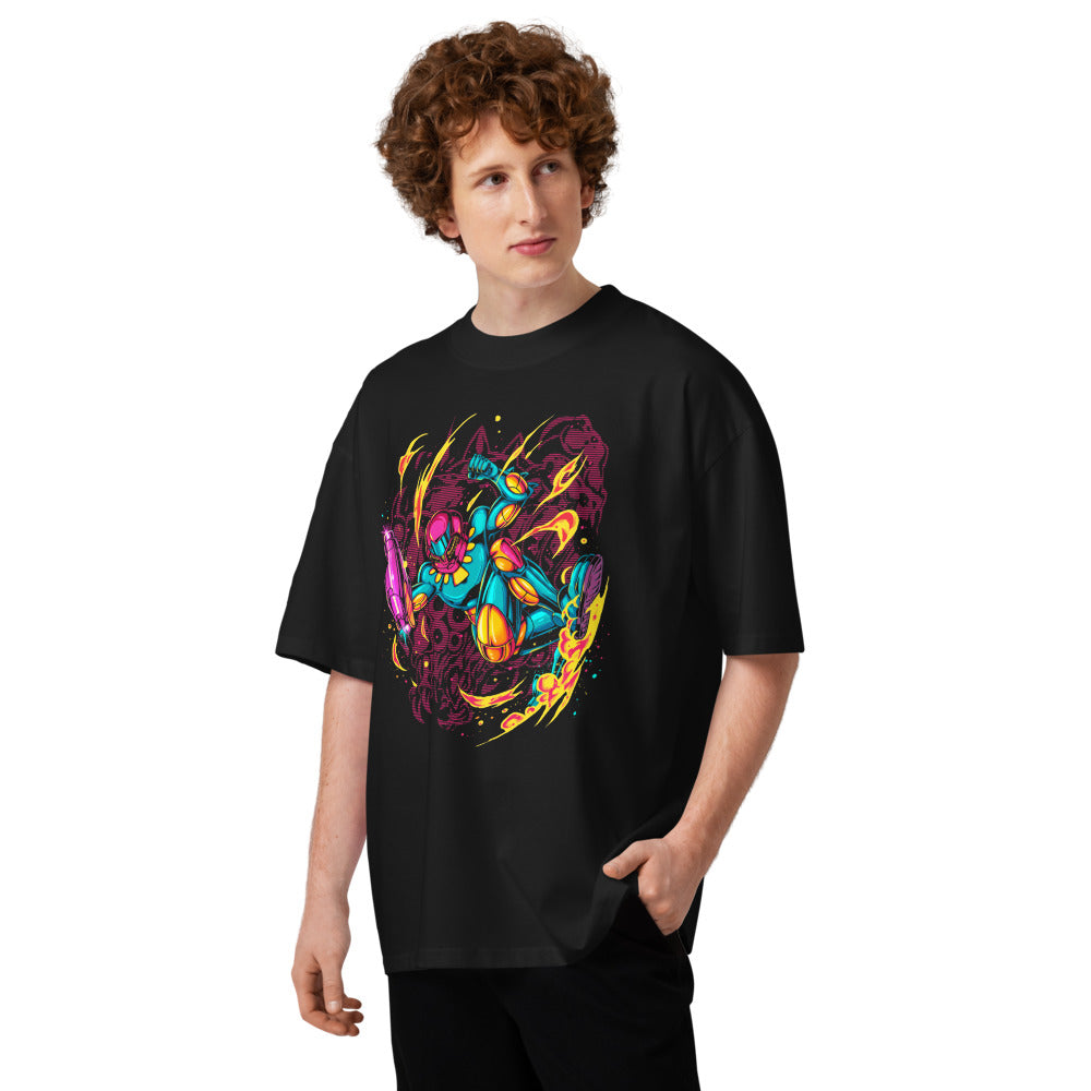 Oversize Teal Power Suit Arm Cannon Jump Kick - Modelo masculino