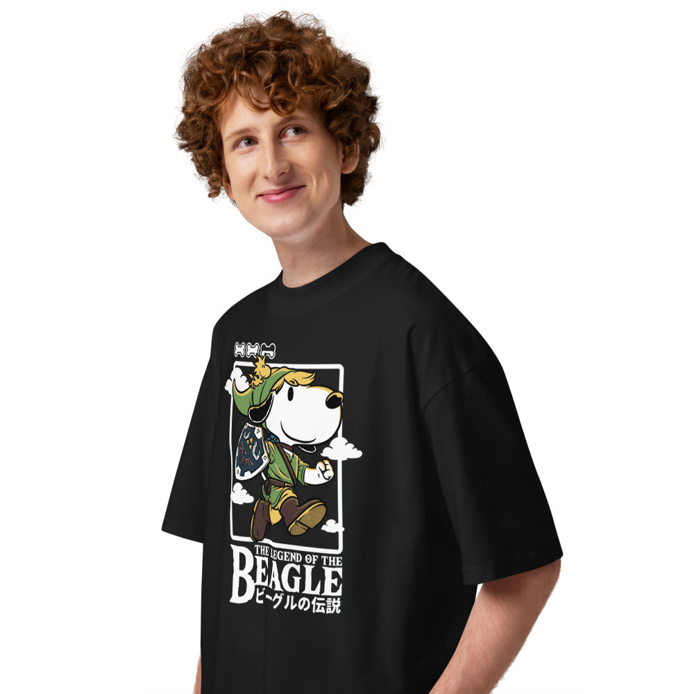 Oversize The legend of the Beagle Snoopy - Modelo masculino lateral