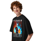 Oversize Todoroki Fire And Ice My Hero Academia - Modelo masculino lateral