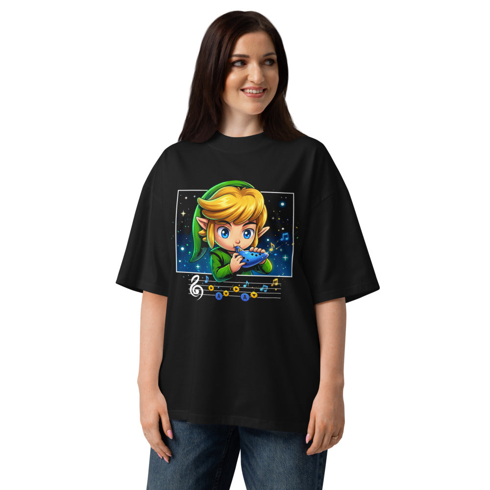 Oversize Zelda Link Chibi Ocarina Melody - Modelo femenina