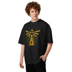 Oversize Zelda Link Silhouette Golden Hylian Crest - Modelo masculino