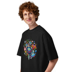 Oversize Zelda Tattoo Flash Majoras Mask Rupees - Modelo masculino lateral