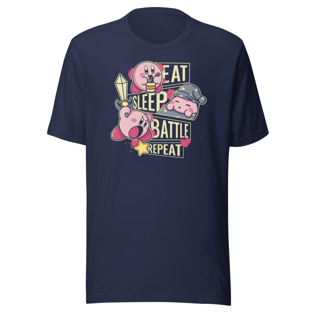Playera Eat, Sleep, Battle and Repeat Kirby - Frente grande