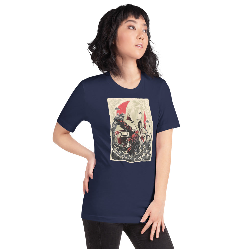 Playera Great Wave Sephiroth Final Fantasy - Modelo femenina