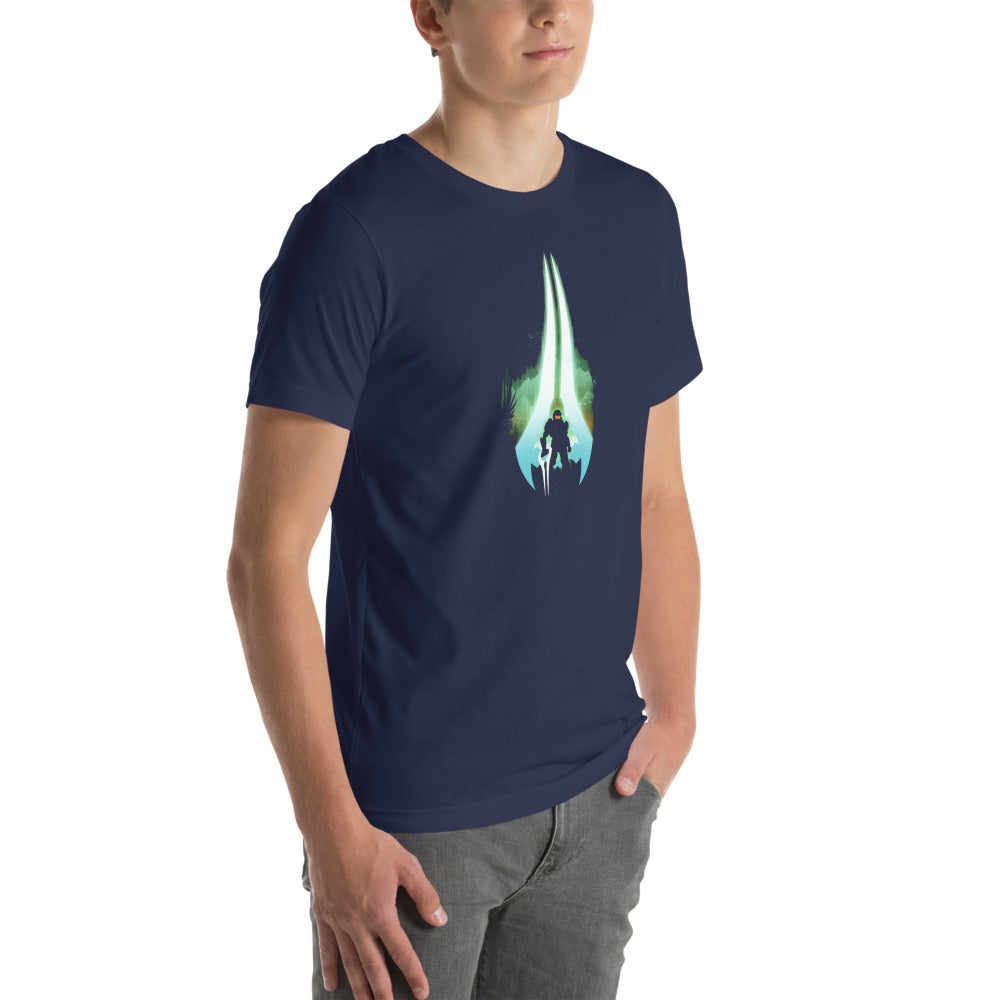 Playera Master Chief Halo - Modelo masculino lateral