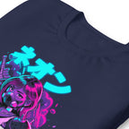 Playera Neon Gas Mask Girl Cyberpunk Armor - Doblado zoom