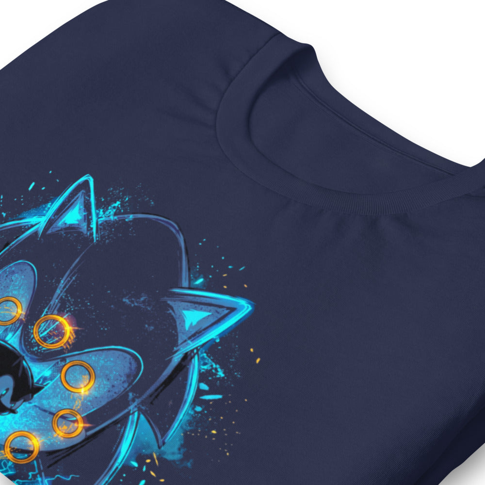 Playera Sonic Giant Head Gold Rings Lightning - Doblado zoom