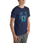 Playera Sonic Giant Head Gold Rings Lightning - Modelo masculino lateral
