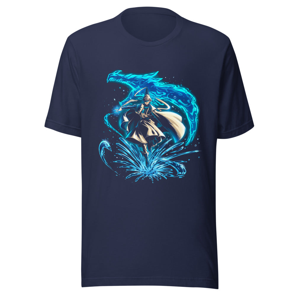 Playera Water Wizard Blue Dragon Splash - Frente grande