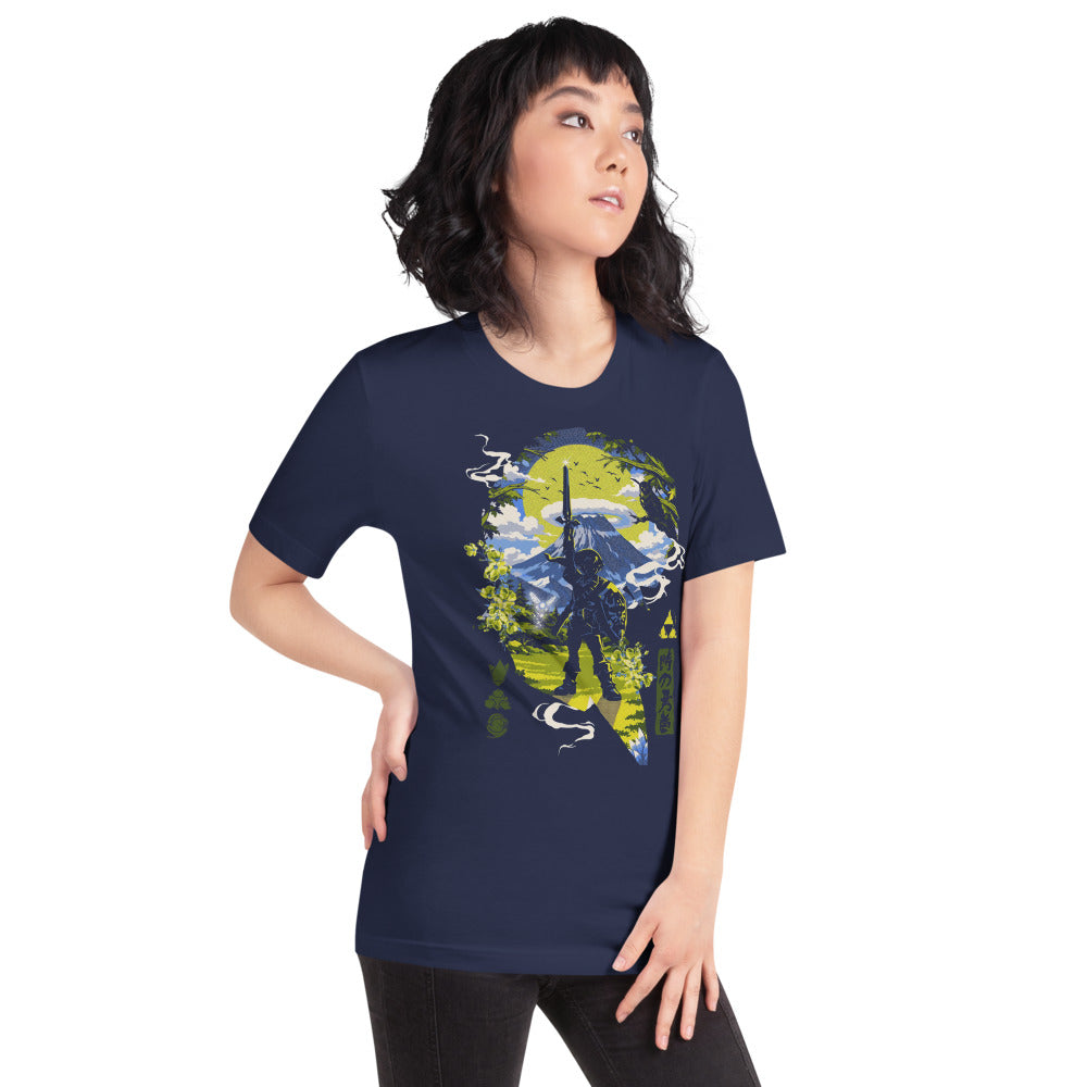 Playera Zelda Link Mountain Japanese The Legend Of Zelda - Modelo femenina