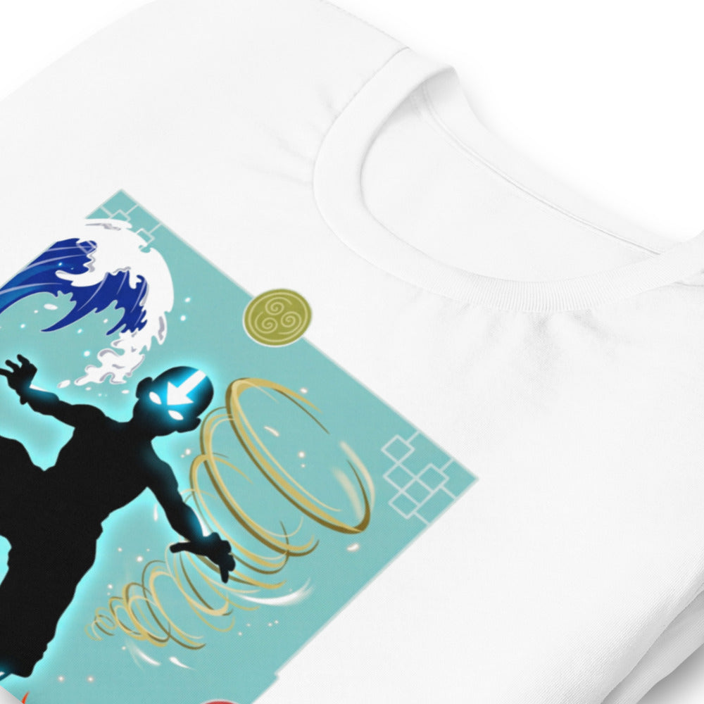 Playera Avatar Aang Four Elements Silhouette - Doblado zoom