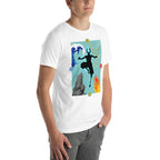Playera Avatar Aang Four Elements Silhouette - Modelo masculino lateral