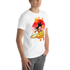 Playera Dragon Ball Kid Goku Flying Nimbus - Modelo masculino lateral