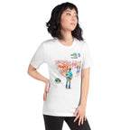 Playera GTA Vice City Dance Floor Watercolor - Modelo femenina