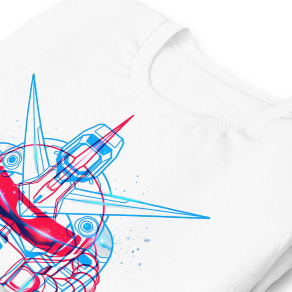 Playera Gundam Red Blue Double Exposure - Doblado zoom