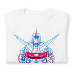 Playera Gundam Red Blue Double Exposure - Doblado